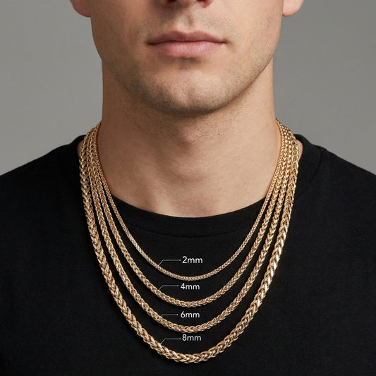 CADENA ESPIGA ORO LAMINADO 18K