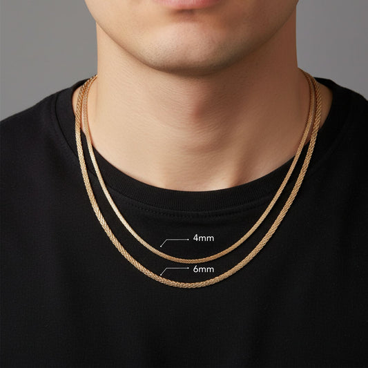 Cadena Chinesca Oro Laminado 18k