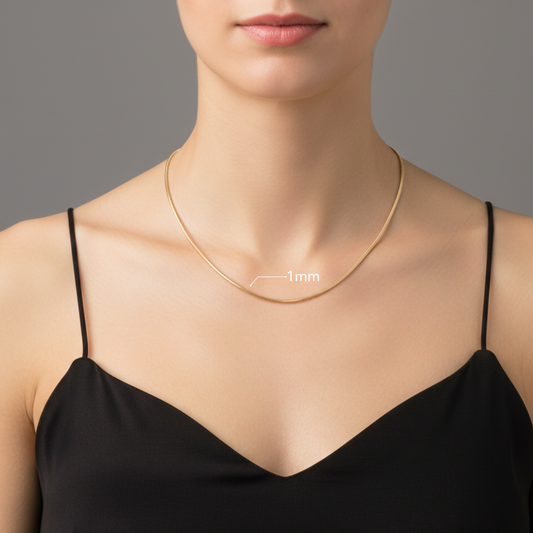 CADENA MUJER CORDÓN ORO LAMINADO 18K