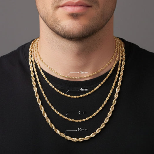 CADENA TOURBILLON ORO LAMINADO 18K