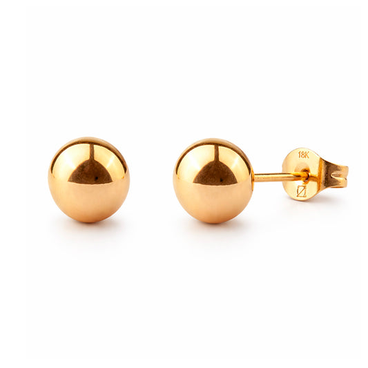 AROS BALIN 8MM ORO LAMINADO 18K