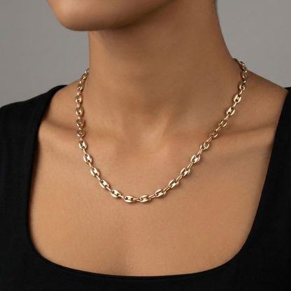 CADENA ANCLA ORO LAMINADO 18K