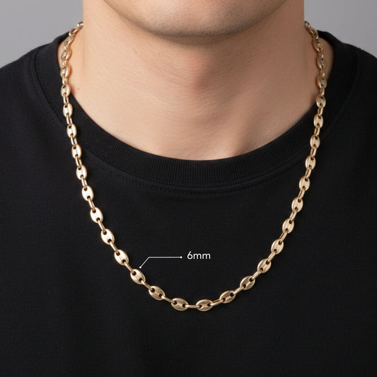 CADENA ANCLA ORO LAMINADO 18K