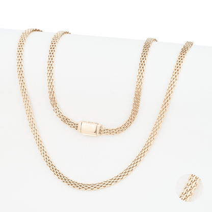 Cadena Chinesca Oro Laminado 18k