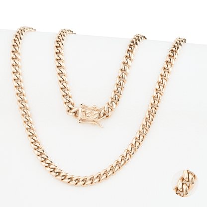 CADENA CUBANA ORO LAMINADO 18K