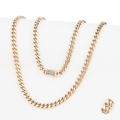 CADENA CUBANA ORO LAMINADO 18K