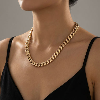 CADENA CUBANA ORO LAMINADO 18K