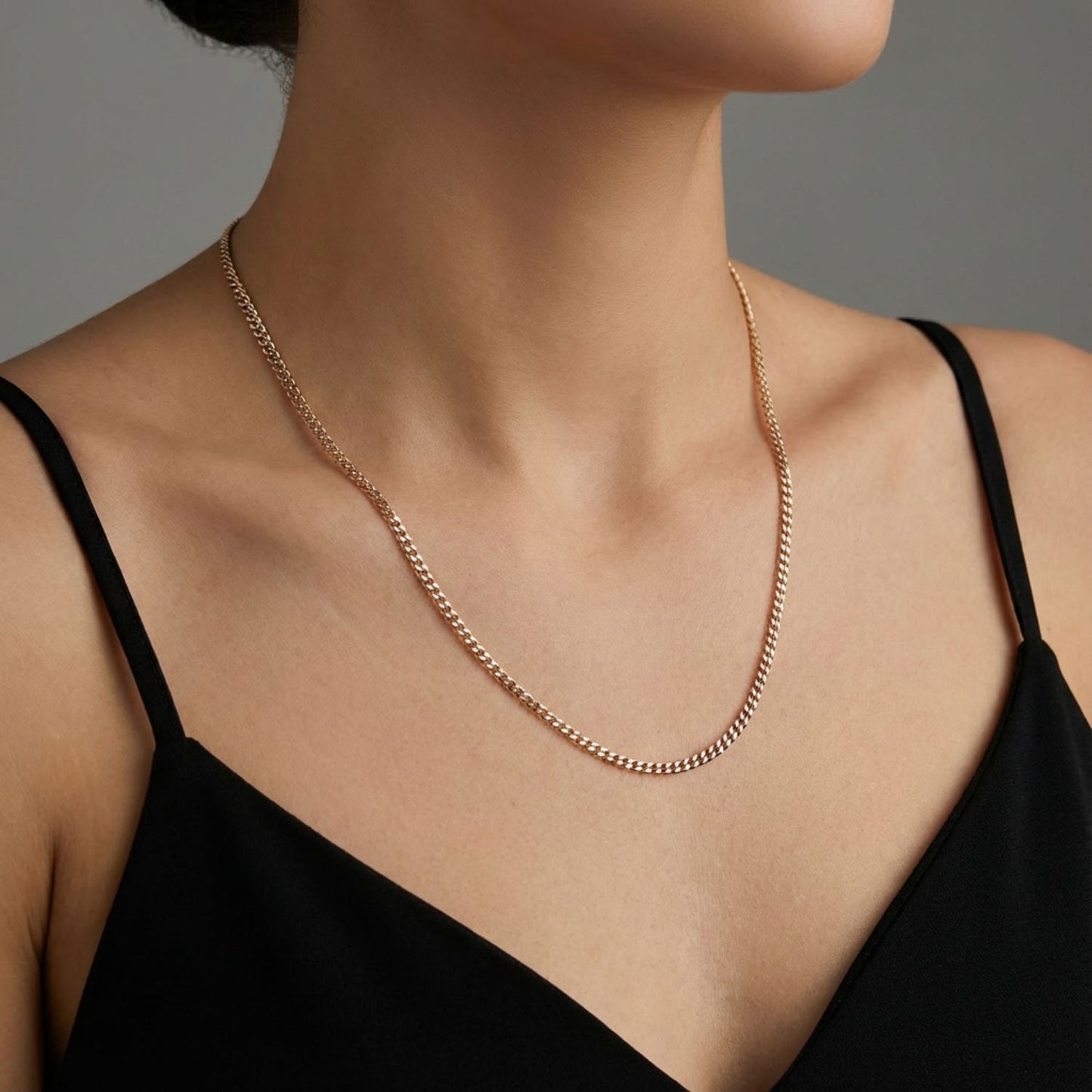 CADENA CUBANA ORO LAMINADO 18K