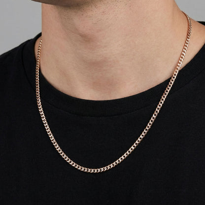 CADENA CUBANA ORO LAMINADO 18K