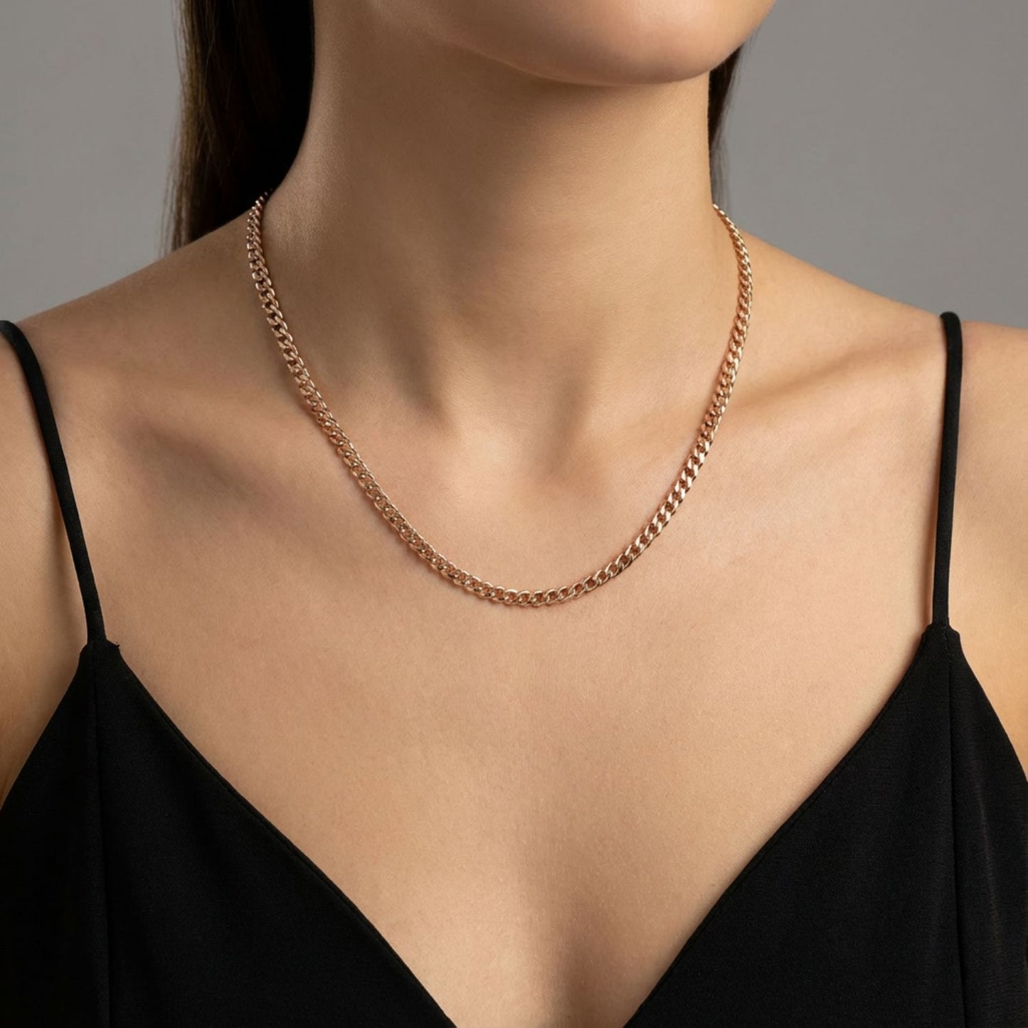 CADENA CUBANA ORO LAMINADO 18K