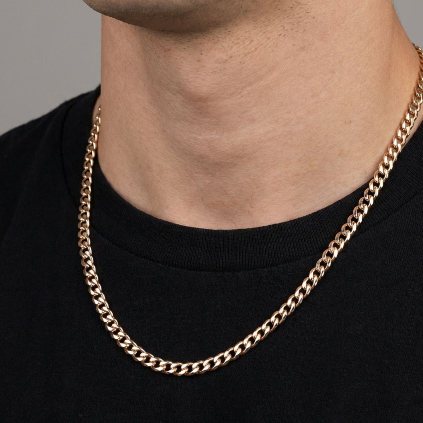 CADENA CUBANA ORO LAMINADO 18K