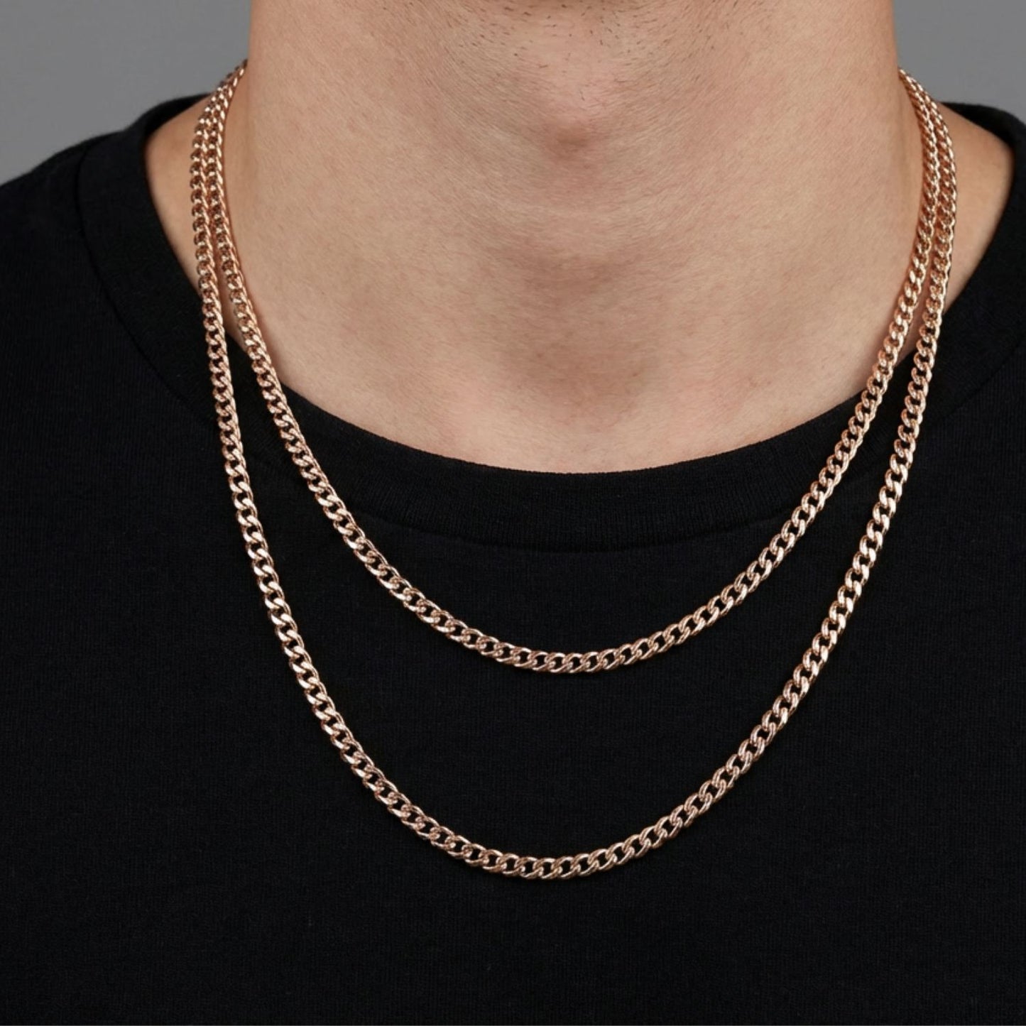 CADENA CUBANA ORO LAMINADO 18K