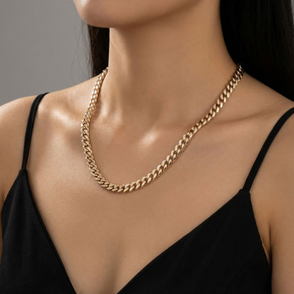 CADENA CUBANA ORO LAMINADO 18K