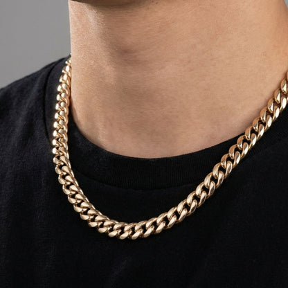 CADENA CUBANA ORO LAMINADO 18K