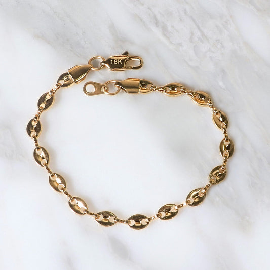 PULSERA ANCLA ORO LAMINADO 18K
