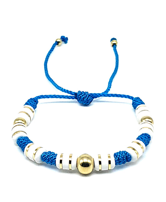 PULSERA BLUE GOLD ORO LAMINADO 18K