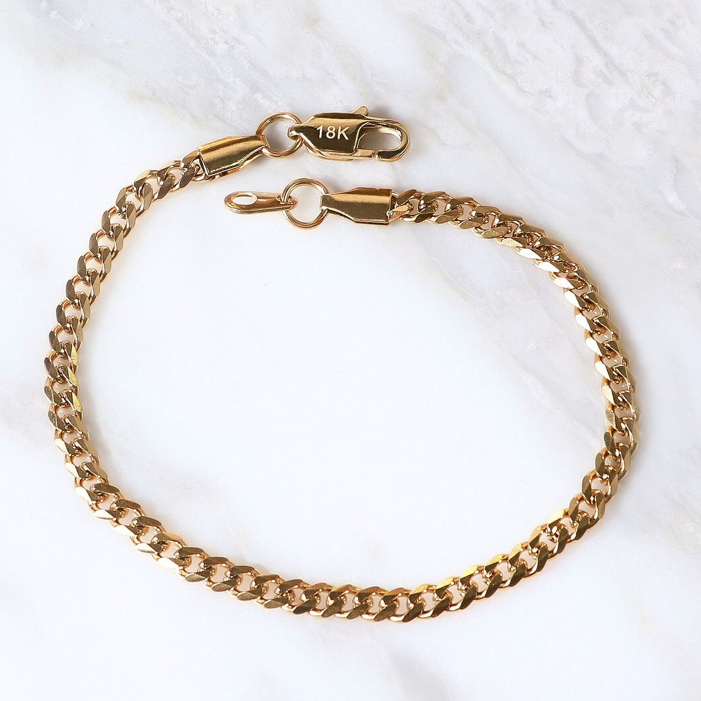PULSERA CUBANA ORO LAMINADO 18K