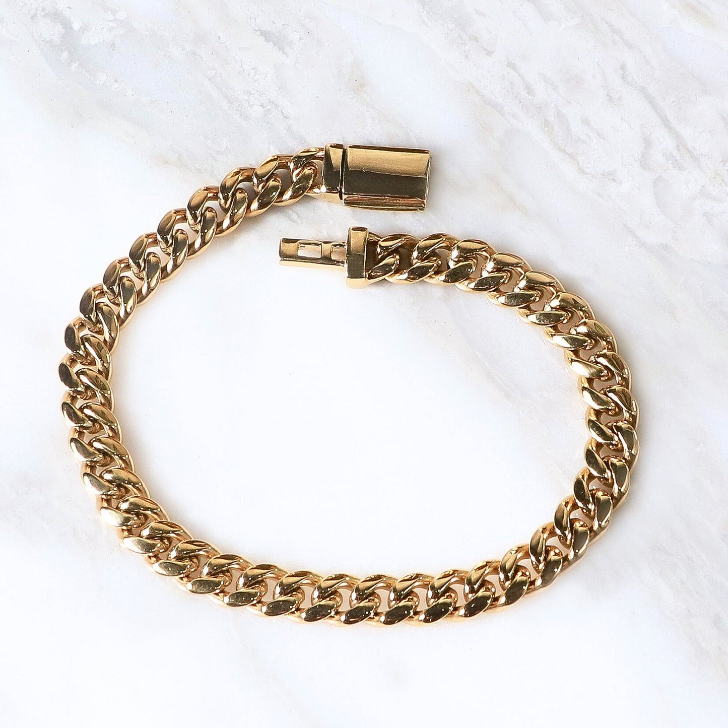 PULSERA CUBANA ORO LAMINADO 18K