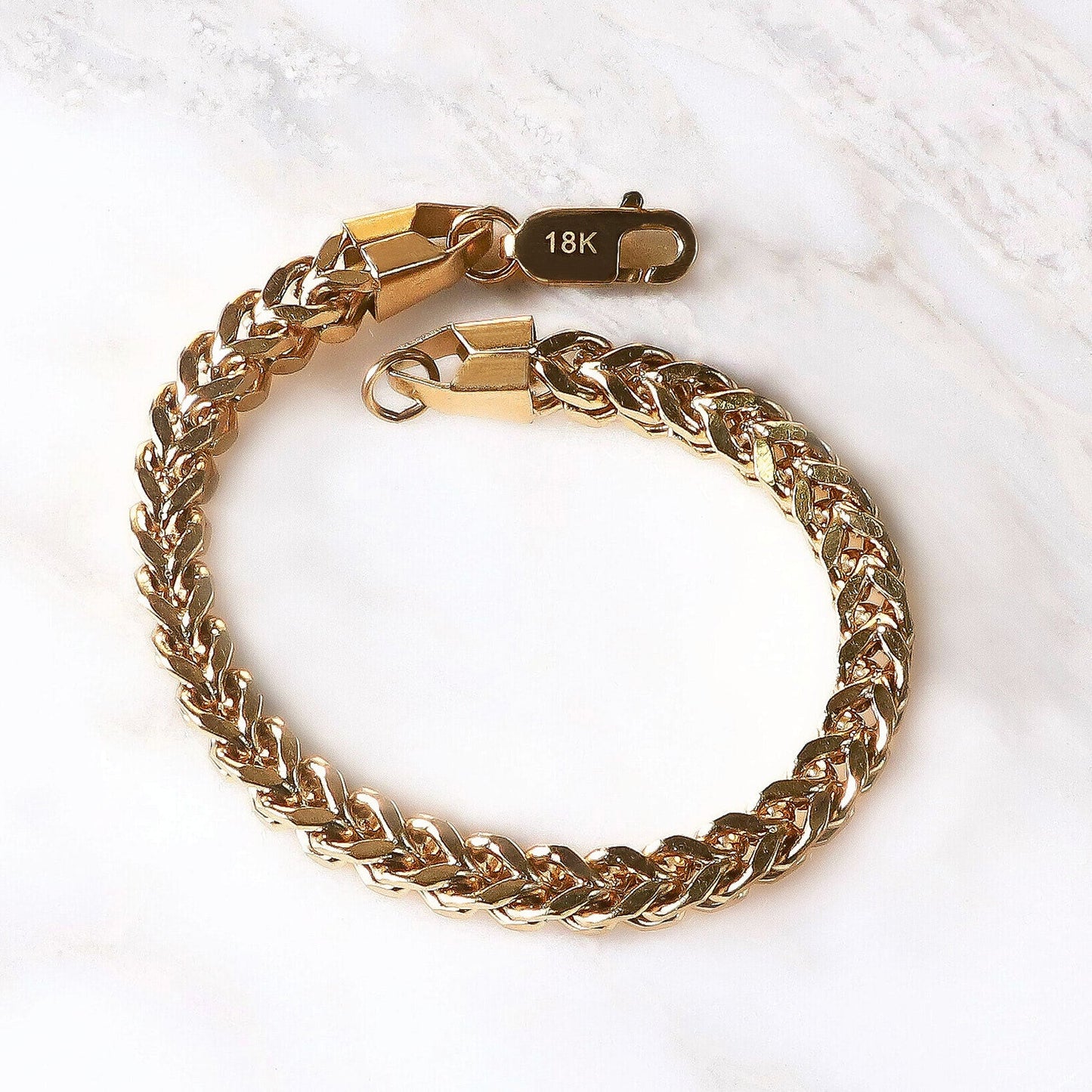 PULSERA ESPIGA ORO LAMINADO 18K