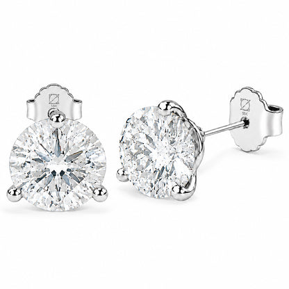 Aros VVS Moissanita Punto de Luz 10MM Oro Laminado Blanco 18K
