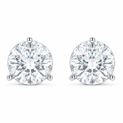 Aros VVS Moissanita Punto de Luz 10MM Oro Laminado Blanco 18K