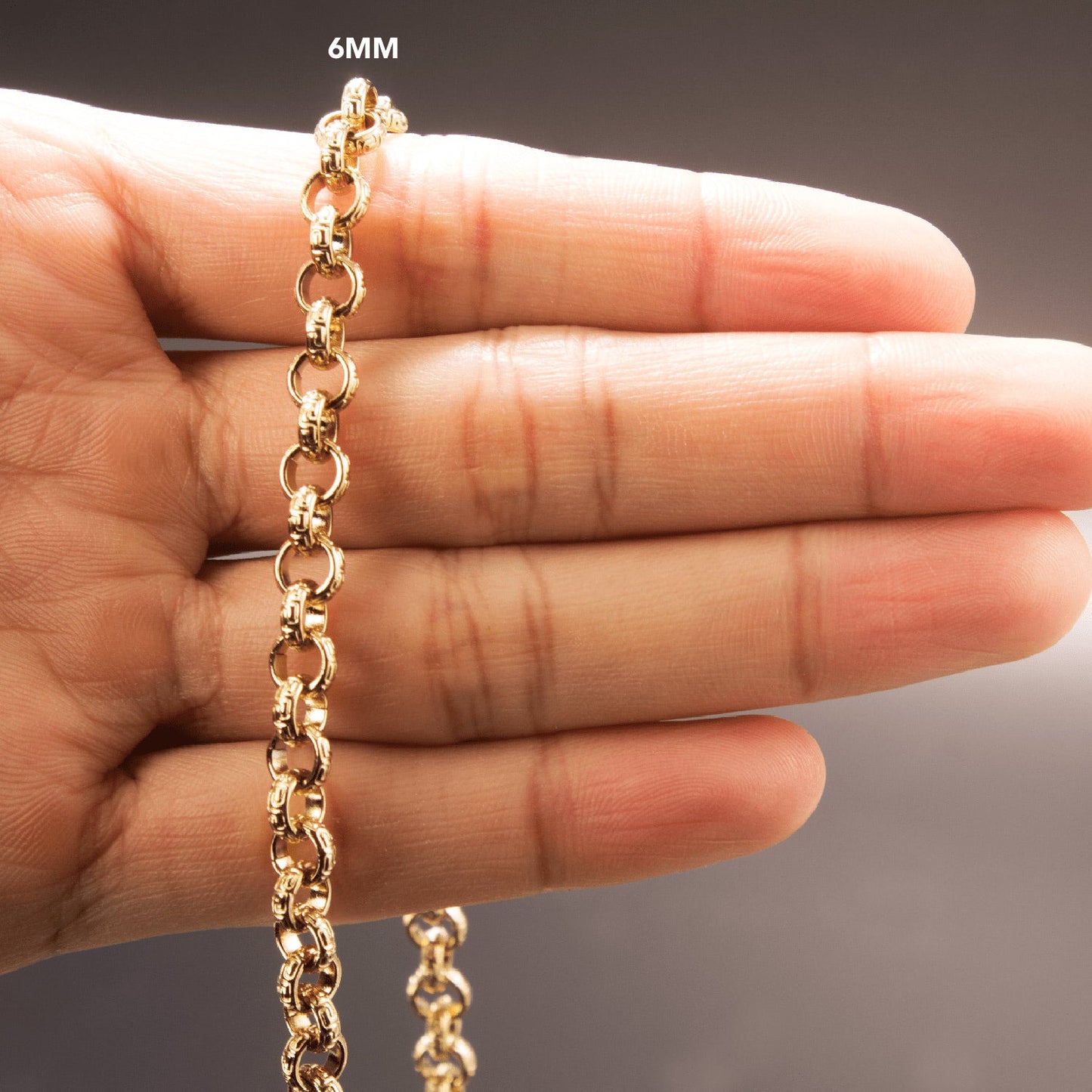 Cadena Rolo Grabado Egipcio