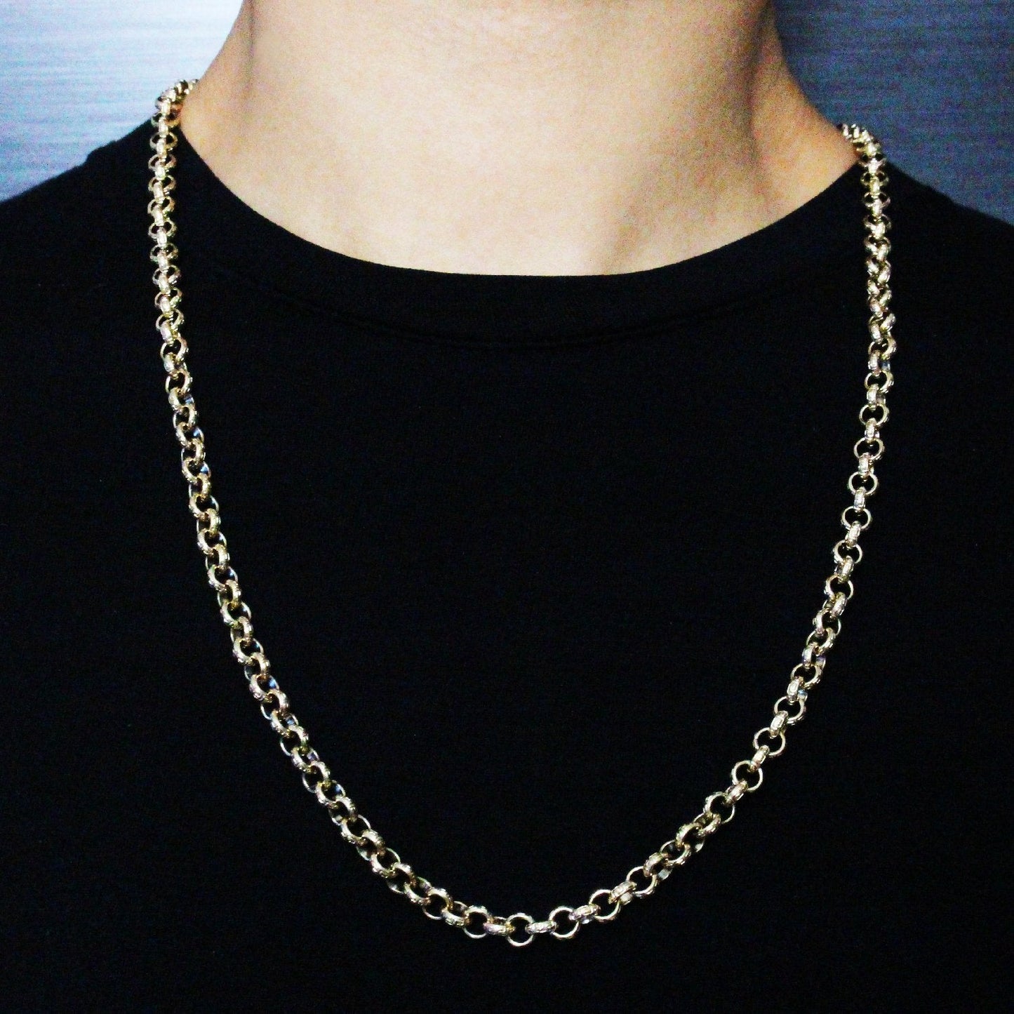 Cadena Rolo Grabado Egipcio