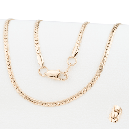 CADENA SERPIENTE GRABADA ORO LAMINADO 18K