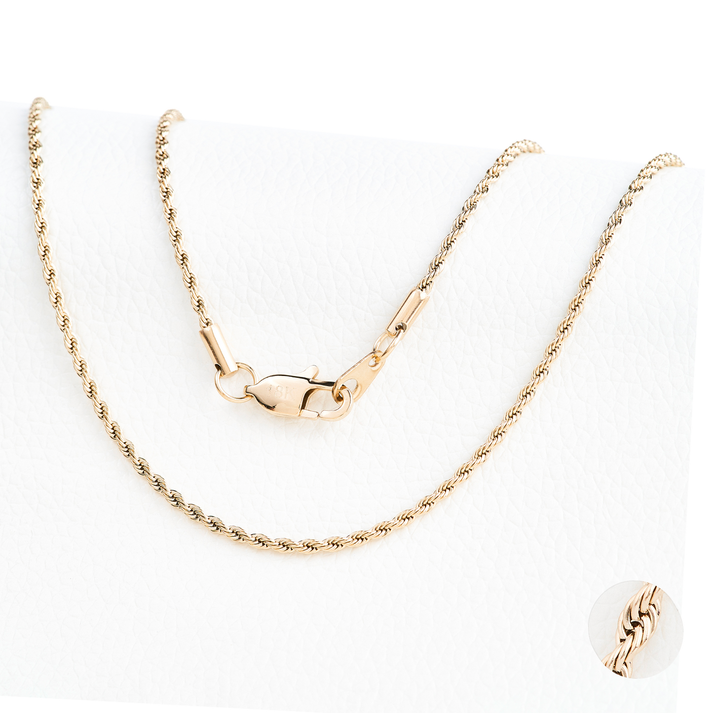 CADENA TOURBILLON ORO LAMINADO 18K