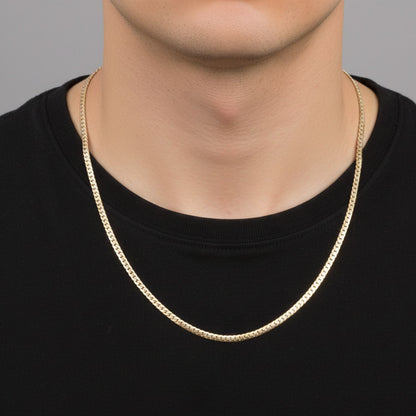 CADENA SERPIENTE LISA ORO LAMINADO 18K